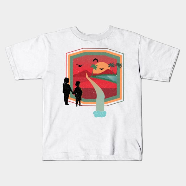 MIRAGE ( VINTAGE) Kids T-Shirt by VISUALIZED INSPIRATION